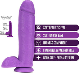 Neo 11 inch Dual Density Dildo Neon Purple