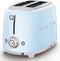 Smeg TSF01PBEU - Broodrooster - 950W 2 sleuven 6 bruining-niveaus - Pastelblauw
