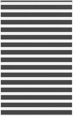 vidaXL - Zebra - rolgordijn - 150x200 - cm - stofbreedte - 145,9 - cm - zwart