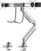 Neomounts NM-D775DXSILVER full motion monitorarm 2 schermen - 10-32