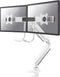 Neomounts NM-D775DXWHITE full motion monitorarm 2 schermen - 10-32