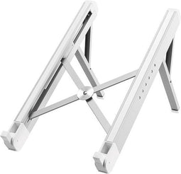 Neomounts NSLS010 laptop standaard - 11-17" - universeel - 6 hoogteposities - opvouwbaar en lichtgewicht ontwerp geschikt voor hybride werk - zilver