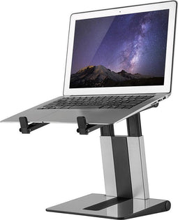 Neomounts NSLS200 laptop standaard - 10-17" - universeel - 7 hoogteposities - diepteverstelling - opvouwbaar en lichtgewicht ontwerp geschikt voor hybride werk - zilver