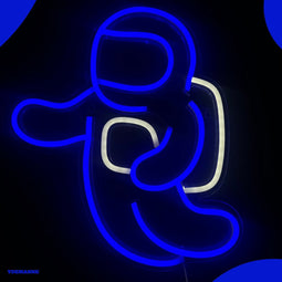 Neon Lamp - Astronaut - Dimbaar - Incl. Ophanghaakjes - Neon Sign - Neon Verlichting - Neon Led Lamp - Wandlamp