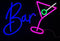 Neon Lamp - Bar Cocktailglas - Incl. Ophanghaakjes - Neon Sign - Neon Verlichting - Neon Led Lamp - Wandlamp