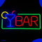Neon Lamp - BAR Groen / Rood - Dimbaar - Incl. Ophanghaakjes - Neon Sign - Neon Verlichting - Neon Led Lamp - Wandlamp - Mancave