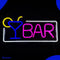 Neon Lamp - BAR Wit / Roze - Incl. Ophanghaakjes - Neon Sign - Neon Verlichting - Neon Led Lamp - Wandlamp
