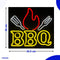 Neon Lamp - BBQ - Barbecue - Dimbaar - Incl. Ophanghaakjes - Neon Sign - Neon Verlichting - Neon Led Lamp - Wandlamp - Mancave