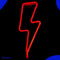 Neon Lamp - Bliksem Rood - Incl. 3 Batterijen - Neon Verlichting - Neon Led Lamp - Neon Wandlamp