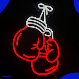 Neon Lamp - Bokshandschoenen - Dimbaar - Incl. Ophanghaakjes - Neon Sign - Neon Verlichting - Neon Led Lamp - Wandlamp