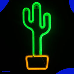 Neon Lamp - Cactus - USB of Batterijen - Neon Verlichting - Neon Led Lamp - Neon Wandlamp