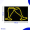 Neon Lamp - Champagneglazen Proost - Incl. Ophanghaakjes - Neon Sign - Neon Verlichting - Neon Led Lamp - Wandlamp