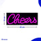 Neon Lamp - Cheers Roze - Incl. Ophanghaakjes - Neon Sign - Neon Verlichting - Neon Led Lamp - Wandlamp