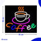 Neon Lamp - Coffee Mok - Incl. Ophanghaakjes - Neon Sign - Neon Verlichting - Neon Led Lamp - Wandlamp