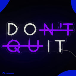 Neon Lamp - Do It - Don't Quit - Incl. Ophanghaakjes - Neon Sign - Neon Verlichting - Neon Led Lamp - Wandlamp