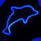 Neon Lamp - Dolfijn Blauw - Incl. 3 Batterijen - Neon Verlichting - Neon Led Lamp - Neon Wandlamp