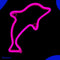 Neon Lamp - Dolfijn Roze - Incl. 3 Batterijen - Neon Verlichting - Neon Led Lamp - Neon Wandlamp