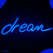 Neon Lamp - Dream Blauw - Incl. Ophanghaakjes - Neon Sign - Neon Verlichting - Neon Led Lamp - Wandlamp