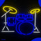 Neon Lamp - Drumstel - Muziek - Dimbaar - Incl. Ophanghaakjes - Neon Sign - Neon Verlichting - Neon Led Lamp - Wandlamp