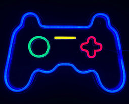 Neon Lamp - Game Controller Blauw Playstation - Dimbaar - Incl. Ophanghaakjes - Neon Sign - Neon Verlichting - Neon Led Lamp - Wandlamp - Mancave