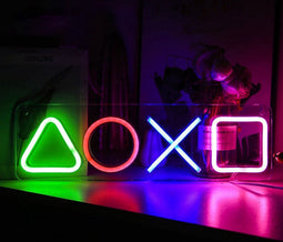 Neon Lamp - Game Controller Buttons Playstation - Incl. Ophanghaakjes - Neon Sign - Neon Verlichting - Neon Led Lamp - Wandlamp - Mancave