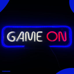 Neon Lamp - Game On - Dimbaar - Incl. Ophanghaakjes - Neon Sign - Neon Verlichting - Neon Led Lamp - Wandlamp
