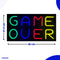 Neon Lamp - Game Over - Dimbaar - Incl. Ophanghaakjes - Neon Sign - Neon Verlichting - Neon Led Lamp - Wandlamp
