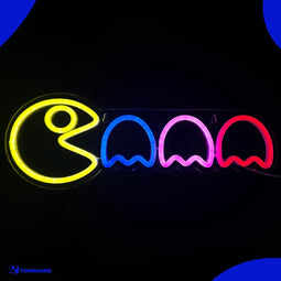 Neon Lamp - Game - Pacman - Incl. Ophanghaakjes - Neon Sign - Neon Verlichting - Neon Led Lamp - Wandlamp