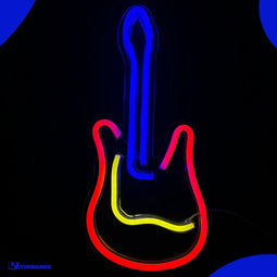 Neon Lamp - Gitaar - Incl. Ophanghaakjes - Neon Sign - Neon Verlichting - Neon Led Lamp - Wandlamp
