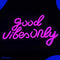 Neon Lamp - Good Vibes Only Roze - Incl. Ophanghaakjes - Neon Sign - Neon Verlichting - Neon Led Lamp - Wandlamp
