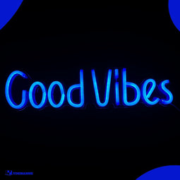 Neon Lamp - GoodVibes Blauw - Incl. Ophanghaakjes - Neon Sign - Neon Verlichting - Neon Led Lamp - Wandlamp