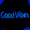 Neon Lamp - GoodVibes Blauw - Incl. Ophanghaakjes - Neon Sign - Neon Verlichting - Neon Led Lamp - Wandlamp