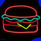 Neon Lamp - Hamburger - Dimbaar - Incl. Ophanghaakjes - Neon Sign - Neon Verlichting - Neon Led Lamp - Wandlamp