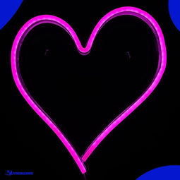 Neon Lamp - Hart Roze - Incl. Ophanghaakjes - Neon Sign - Neon Verlichting - Neon Led Lamp - Wandlamp