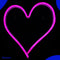 Neon Lamp - Hart Roze - Incl. Ophanghaakjes - Neon Sign - Neon Verlichting - Neon Led Lamp - Wandlamp