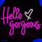 Neon Lamp - Hello Gorgeous - Incl. Ophanghaakjes - Neon Sign - Neon Verlichting - Neon Led Lamp - Wandlamp