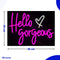 Neon Lamp - Hello Gorgeous - Incl. Ophanghaakjes - Neon Sign - Neon Verlichting - Neon Led Lamp - Wandlamp