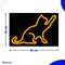 Neon Lamp - Kat Oranje - Incl. Ophanghaakjes - Neon Sign - Neon Verlichting - Neon Led Lamp - Wandlamp
