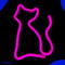 Neon Lamp - Kat Roze - USB of Batterijen - Neon Verlichting - Neon Led Lamp - Neon Wandlamp