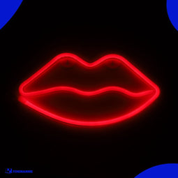 Neon Lamp - Lippen Rood - Incl. 3 Batterijen - Neon Verlichting - Neon Led Lamp - Neon Wandlamp