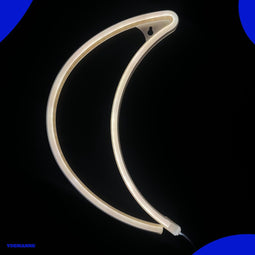 Neon Lamp - Maan Warm Wit - Incl. 3 Batterijen - Neon Verlichting - Neon Led Lamp - Neon Wandlamp