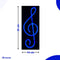 Neon Lamp - Muzieknoot Blauw - Incl. Ophanghaakjes - Neon Sign - Neon Verlichting - Neon Led Lamp - Wandlamp