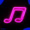 Neon Lamp - Muzieknoot Roze - Incl. 3 Batterijen- Neon Verlichting - Neon Led Lamp - Neon Wandlamp