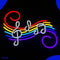 Neon Lamp - Notenbalk - Muziek - Dimbaar - Incl. Ophanghaakjes - Neon Sign - Neon Verlichting - Neon Led Lamp - Wandlamp