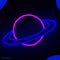 Neon Lamp - Planeet Roze / Blauw - Incl. Ophanghaakjes - Neon Sign - Neon Verlichting - Neon Led Lamp - Wandlamp