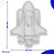 Neon Lamp - Ruimteschip - Incl. Ophanghaakjes - Neon Sign - Neon Verlichting - Neon Led Lamp - Wandlamp