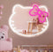 Neon Lamp Spiegel – Hello Kitty – 37,5 x 45 CM - Dimbaar - USB A – Led Verlichting - Incl. Ophangmateriaal
