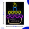 Neon Lamp - Taart - Happy Birthday - Dimbaar - Incl. Ophanghaakjes - Neon Sign - Neon Verlichting - Neon Led Lamp - Wandlamp