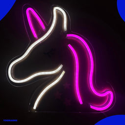 Neon Lamp - Unicorn / Eenhoorn - Dimbaar - Incl. Ophanghaakjes - Neon Sign - Neon Verlichting - Neon Led Lamp - Wandlamp