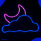 Neon Lamp - Wolk Maan - Incl. Ophanghaakjes - Neon Sign - Neon Verlichting - Neon Led Lamp - Wandlamp